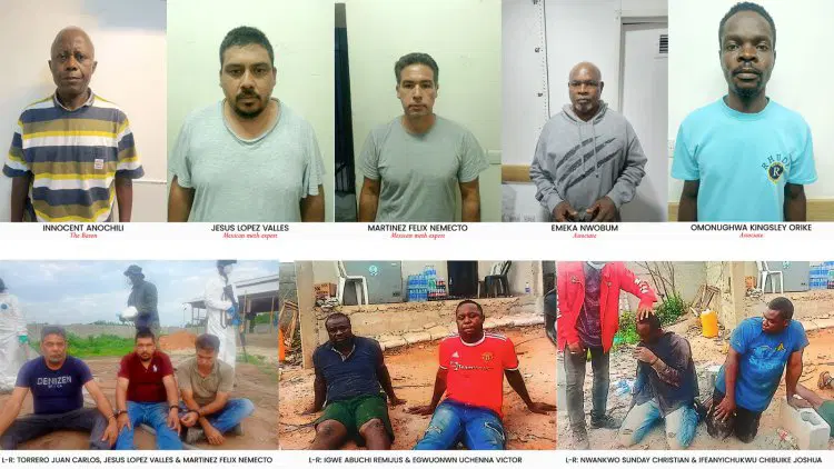 NDLEA Busts Massive Nigerian-Mexican Drug Ring NDLEA Discovers Largest Meth Lab in Ogun