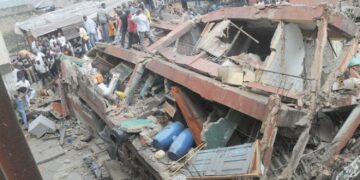 Three Storey Building Collapse In Lagos