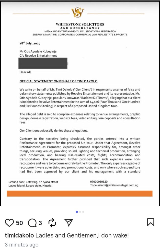 Dakolo's Lawyers Reject Debt Allegations, Threaten Legal Action 1000963426 1784370431